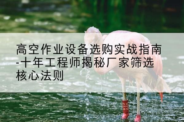湖口剪叉式升降机厂家-高空作业设备选购实战指南-十年工程师揭秘厂家筛选核心法则
