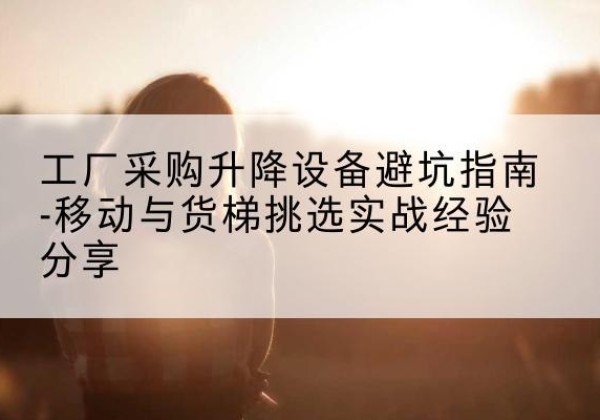 湖口移动式升降机怎么选-工厂采购升降设备避坑指南-移动与货梯挑选实战经验分享