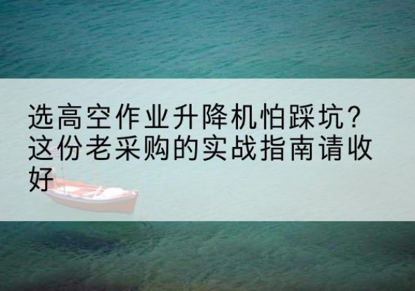 湖口高空作业升降机厂家推荐-选高空作业升降机怕踩坑？这份老采购的实战指南请收好